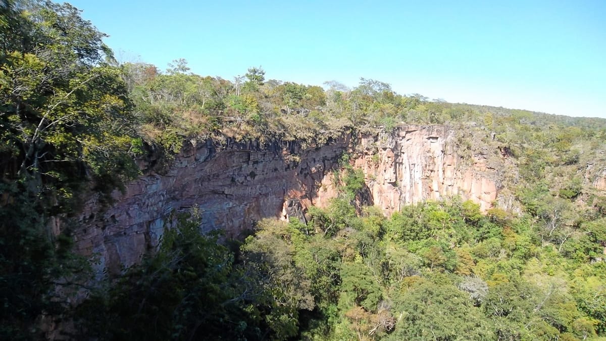 Paredão do Portão do Inferno, na Chapada dos Guimarães