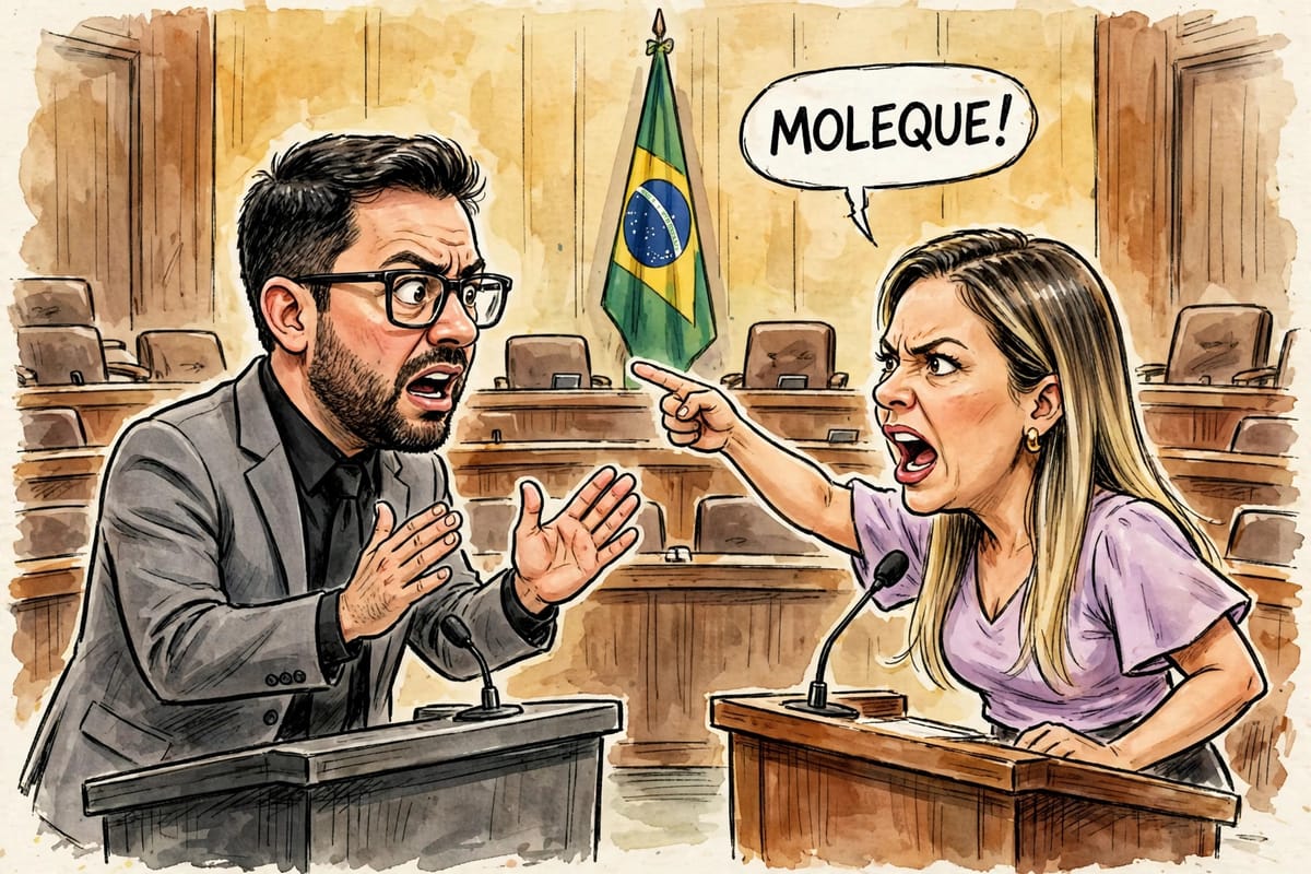 Gisa Barros e Bruno Rios trocam farpas na tribuna da Câmara de VG