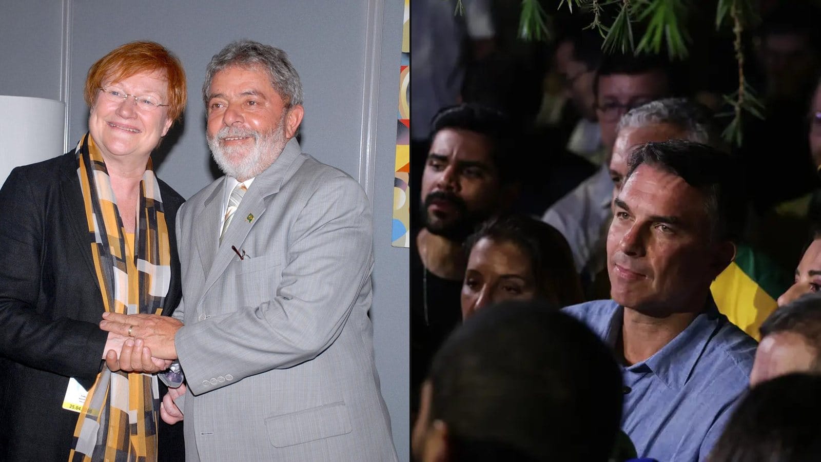 Montagem: Luiz Inácio Lula da Silva (à esquerda) e Flávio Bolsonaro (à direita)