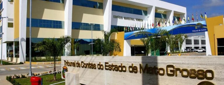 Fachada da sede do Tribunal de Contas de Mato Grosso (TCE-MT), em Cuiabá