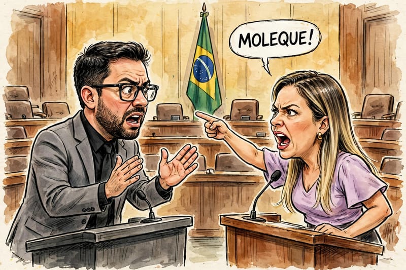 Gisa Barros e Bruno Rios trocam farpas na tribuna da Câmara de VG