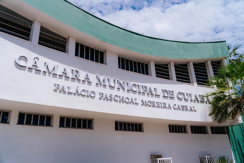 Fachada do Palácio Paschoal Moreira Cabral, sede da Câmara Municipal de Cuiabá