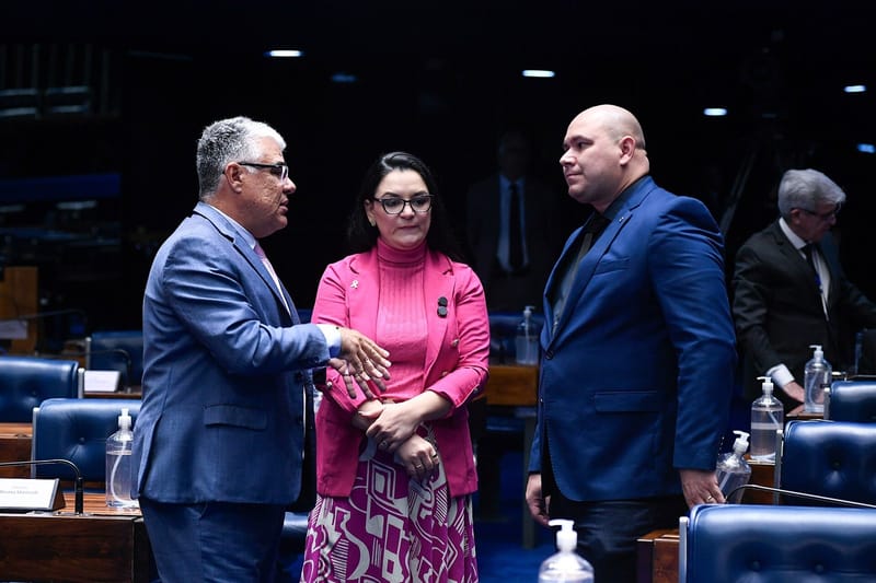 Plenário do Senado Federal durante sessão deliberativa ordinária. Participam: senador Eduardo Girão (Novo-CE); deputado Abilio Brunini (PL-MT). Foto: Jefferson Rudy/Agência Senado