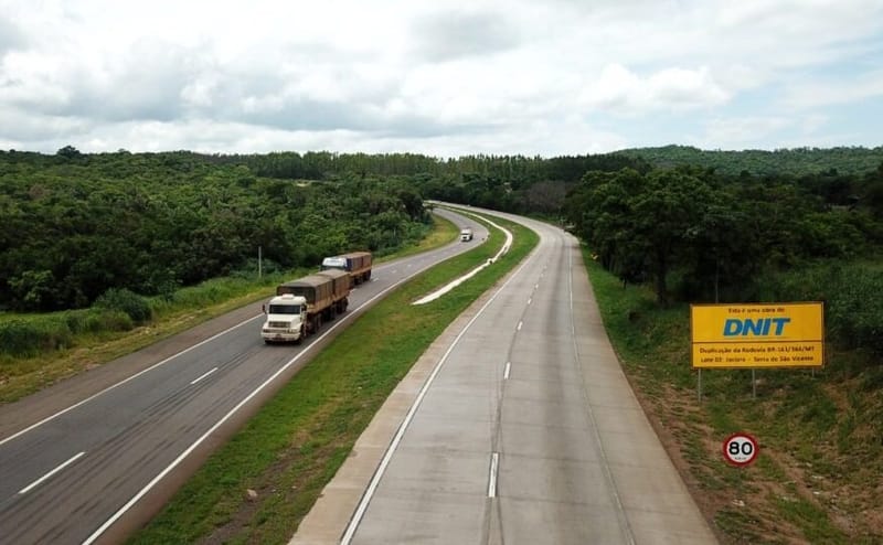 BR-163 / 364, trecho duplicado entre Cuiabá e Rondonópolis
